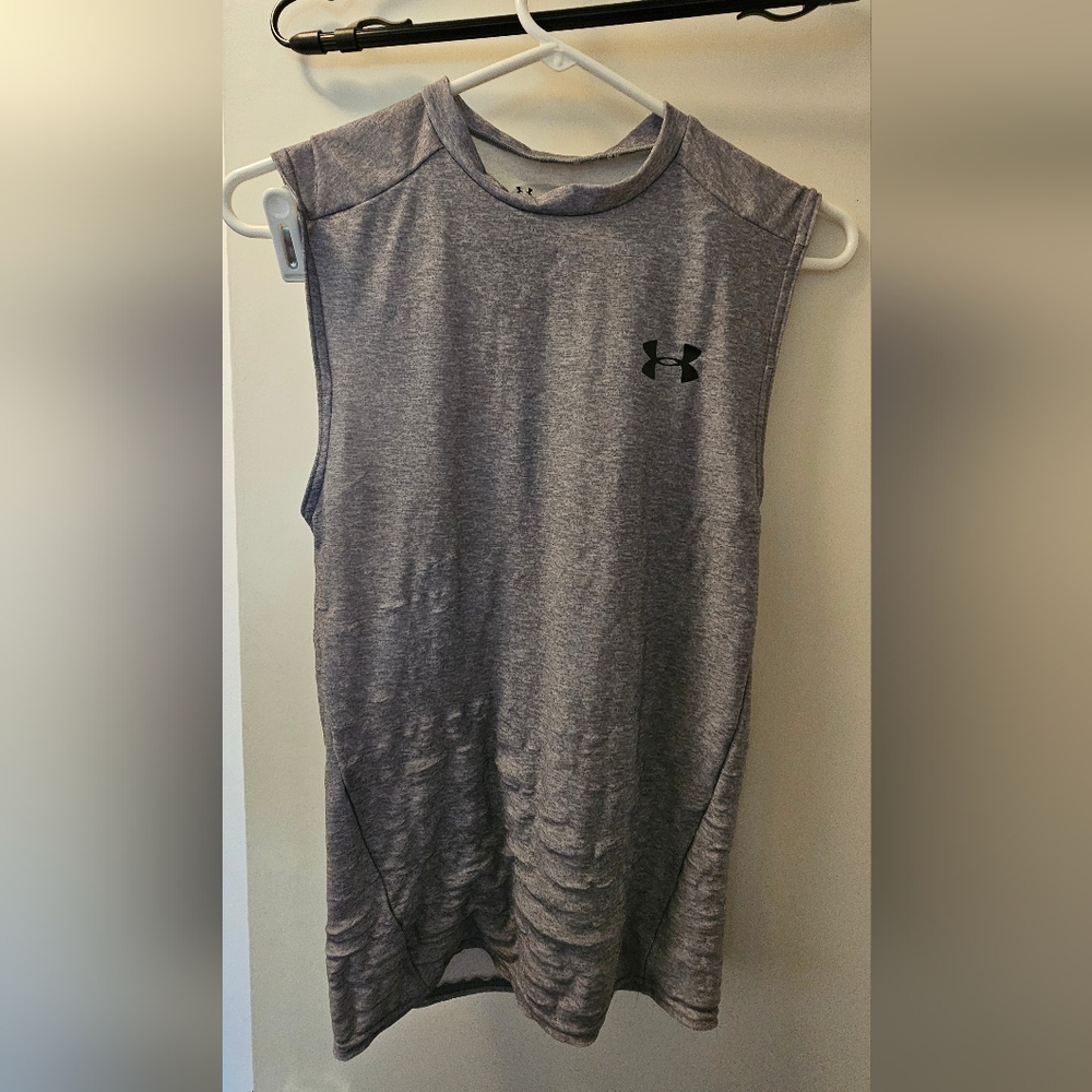 Under Armour Gray HeatGear® Men's Compression Sleeveless Top